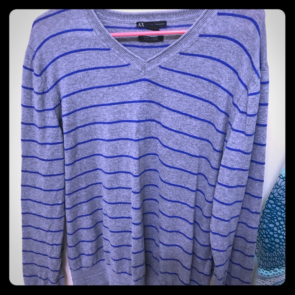 MENS L Armani Exchange V-Neck Sweater NWOT